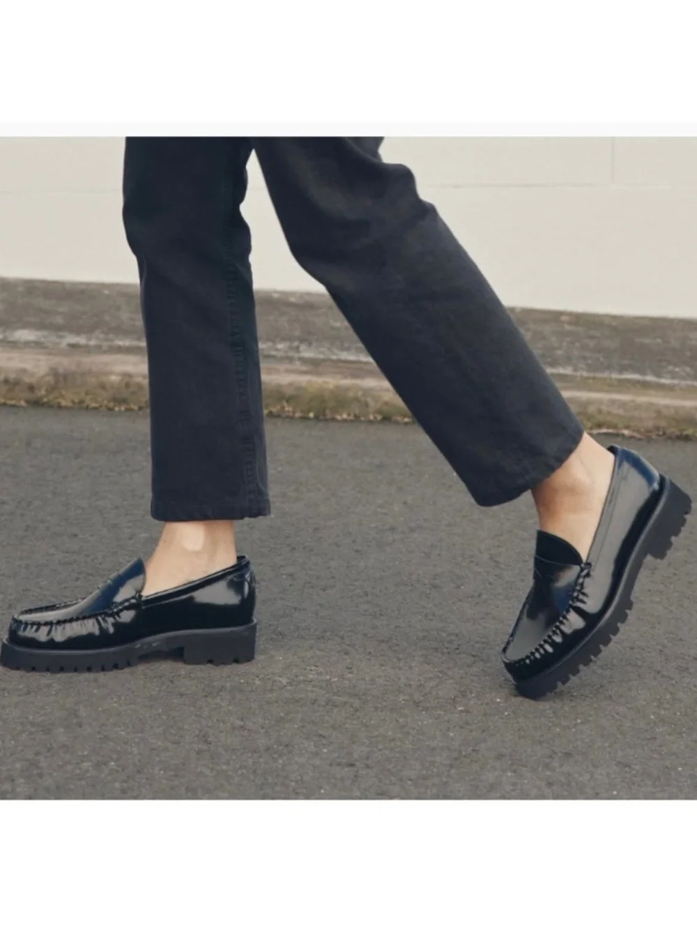 Margaux Women's 'Louisa' Loafer in Black Calf Leather 37.5M (8) - Picture 2 of 5